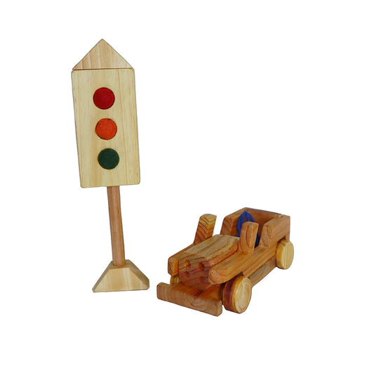 Vintage Car at the Traffic Signal