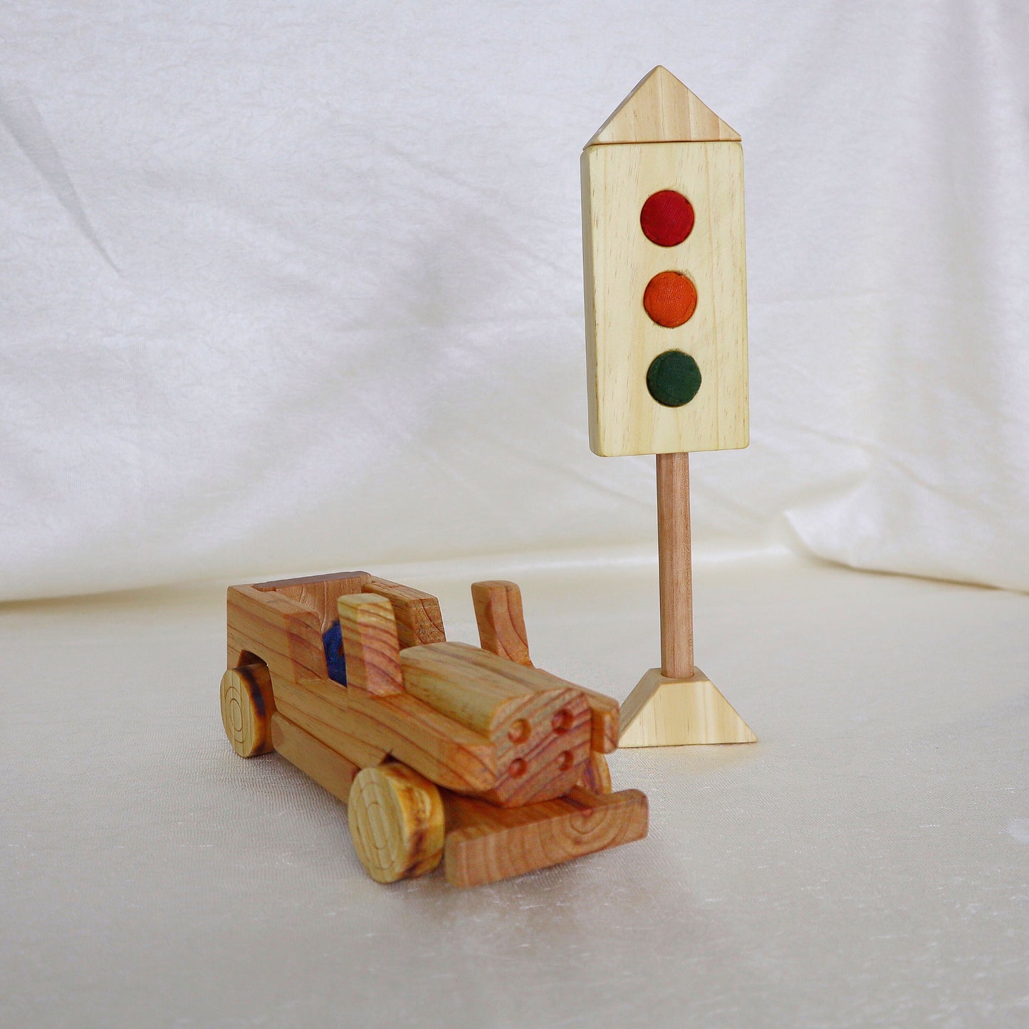 Vintage Car at the Traffic Signal