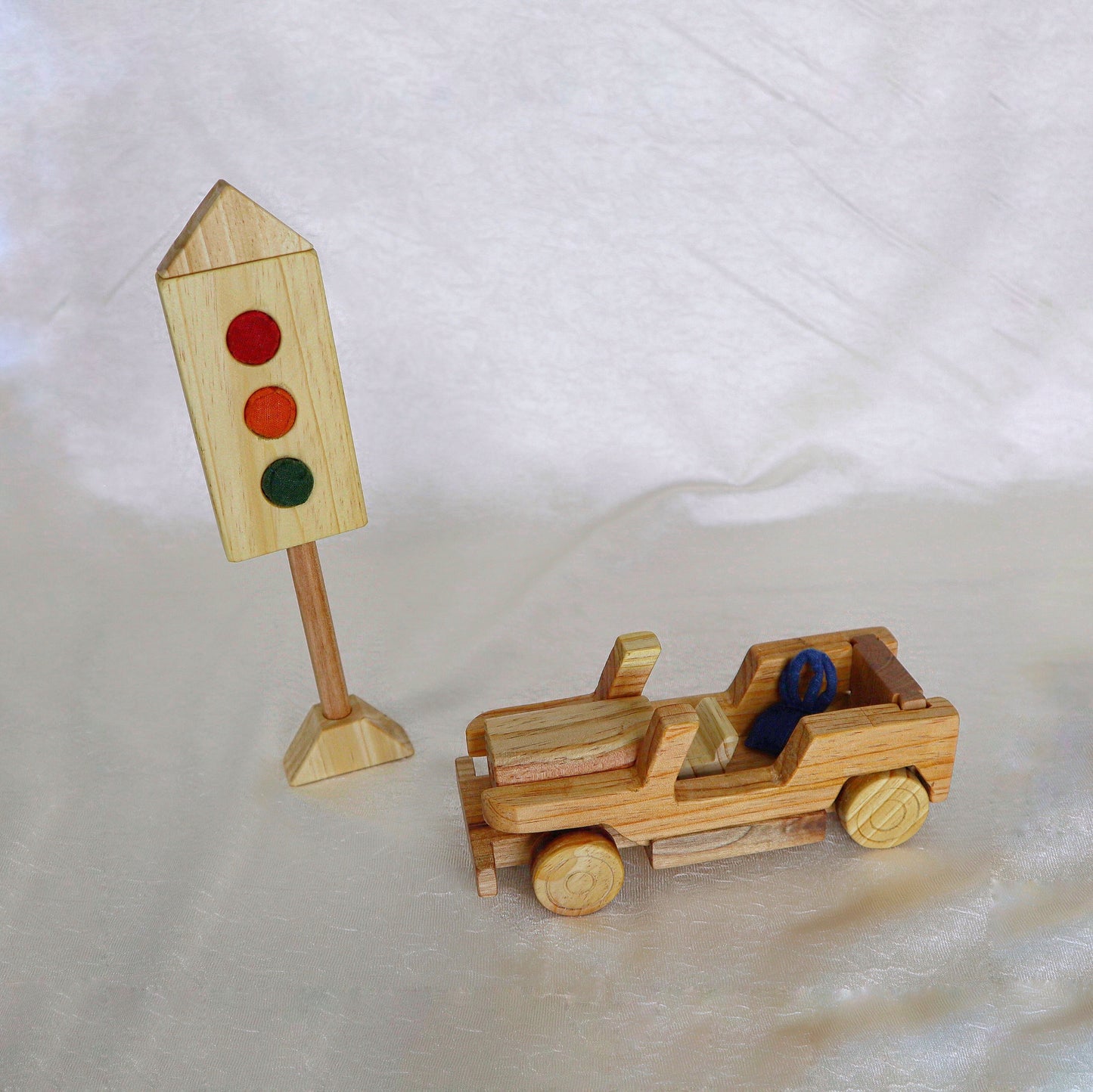 Vintage Car at the Traffic Signal